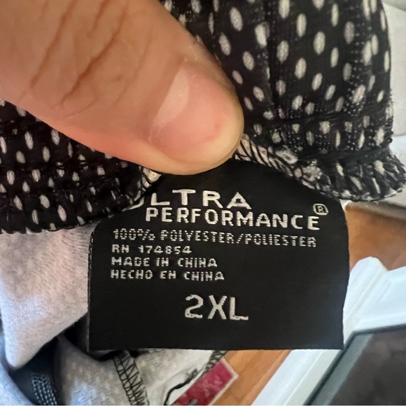 Ultra Performance track pant gray & black polka dot with black leg stripe XXL - Picture 5 of 5